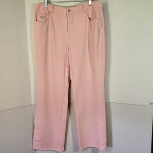 Dream Jeannes by Quacker Factory Women's Jeans Size 16 Pastel Pink